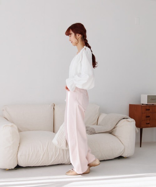 flower（フラワー）の「サニーバギーパンツ2（デニムパンツ・レディース・グリーン/ピンク/グレー・SMALL/MEDIUM）」の14枚目の写真