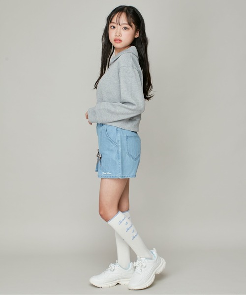 JENNI love(ジェニィラブ)の「ワッフルショート丈ZIPカーデ(カーディガン/ボレロ・キッズ・ブラック/グレー/オフホワイト・130cm/140cm/150cm/160cm)」の11枚目の写真