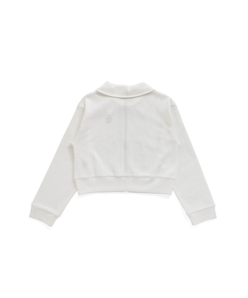 JENNI love(ジェニィラブ)の「ワッフルショート丈ZIPカーデ(カーディガン/ボレロ・キッズ・ブラック/グレー/オフホワイト・130cm/140cm/150cm/160cm)」の21枚目の写真