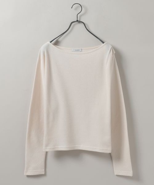 JEANASIS(ジーナシス)の「ワッフルボートネックビスチェ2P/326120(Tシャツ/カットソー・レディース・グレー/ピンク系その他/アイボリー・FREE)」の9枚目の写真