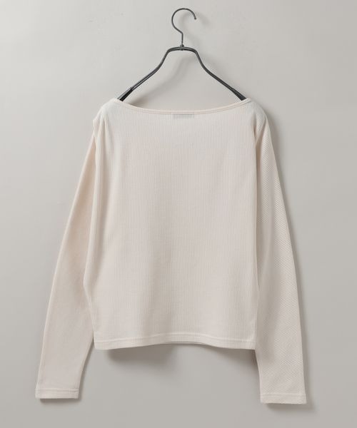 JEANASIS(ジーナシス)の「ワッフルボートネックビスチェ2P/326120(Tシャツ/カットソー・レディース・グレー/ピンク系その他/アイボリー・FREE)」の10枚目の写真