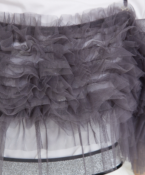 SELFIST（セルフィスト）の「【Ray掲載】チュールボリュームフリルキャミビスチェ  レイヤード オールシーズン（シャツ/ブラウス・レディース・チャコールグレー/グリーン/アイボリー・フリー）」の15枚目の写真