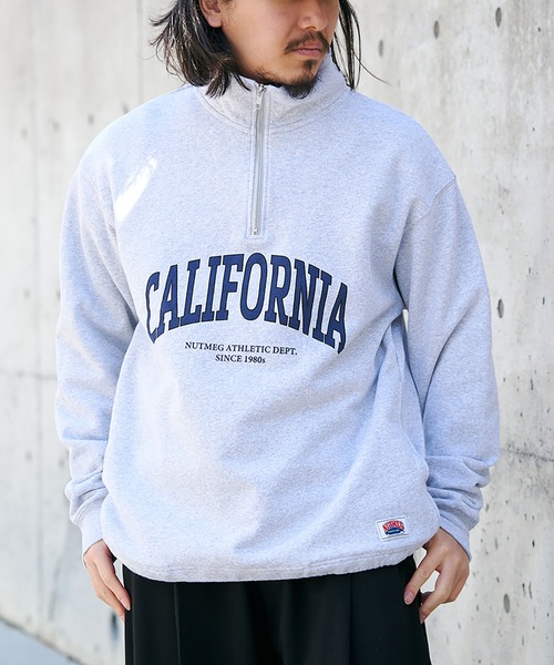 NO NEED（ノーニード）の「【NUTMEG】CaliforniaドロストハーフZIPスウェット（スウェット・メンズ・グレー/ネイビー/ブラック/チャコール・LL/M/L）」の6枚目の写真
