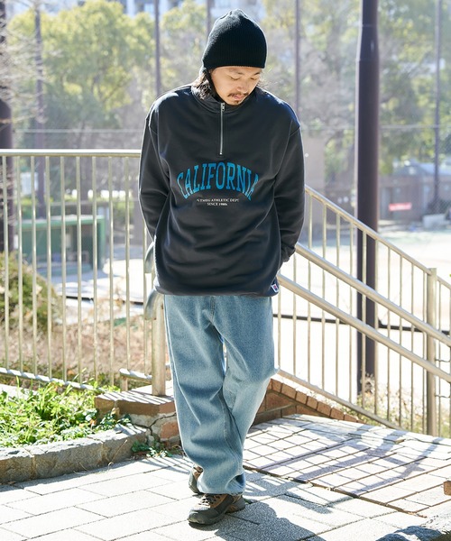 NO NEED（ノーニード）の「【NUTMEG】CaliforniaドロストハーフZIPスウェット（スウェット・メンズ・グレー/ネイビー/ブラック/チャコール・LL/M/L）」の18枚目の写真