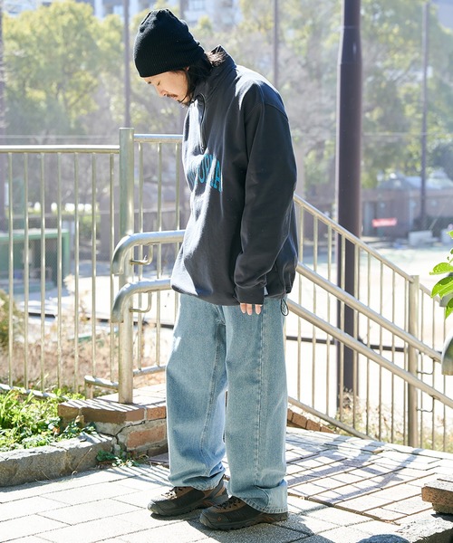 NO NEED（ノーニード）の「【NUTMEG】CaliforniaドロストハーフZIPスウェット（スウェット・メンズ・グレー/ネイビー/ブラック/チャコール・LL/M/L）」の19枚目の写真