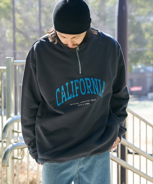 NO NEED（ノーニード）の「【NUTMEG】CaliforniaドロストハーフZIPスウェット（スウェット・メンズ・グレー/ネイビー/ブラック/チャコール・LL/M/L）」の14枚目の写真
