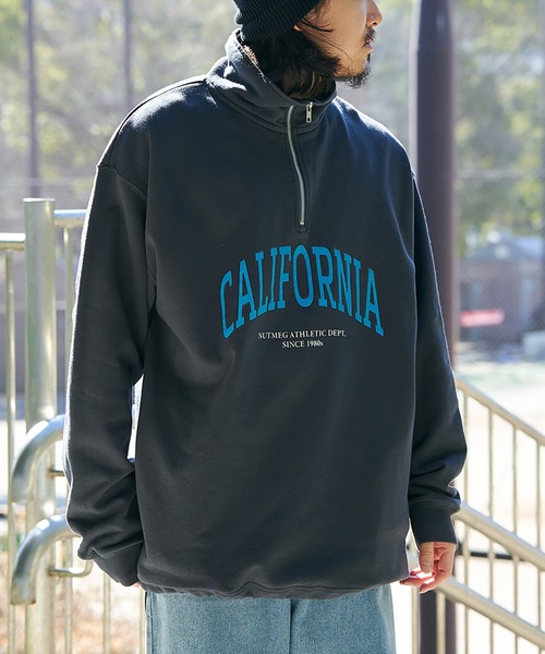 NO NEED（ノーニード）の「【NUTMEG】CaliforniaドロストハーフZIPスウェット（スウェット・メンズ・グレー/ネイビー/ブラック/チャコール・LL/M/L）」の16枚目の写真