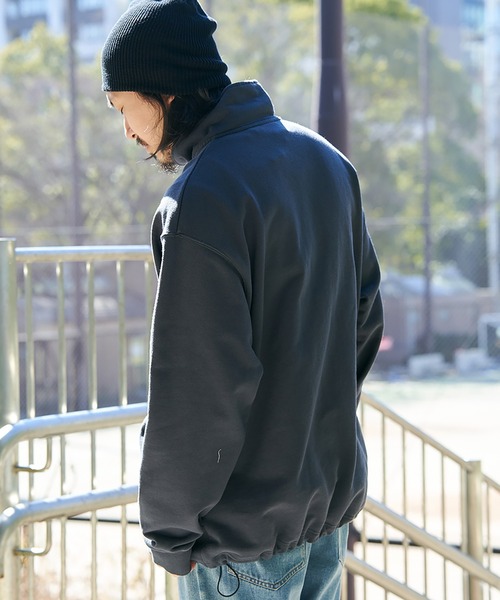 NO NEED（ノーニード）の「【NUTMEG】CaliforniaドロストハーフZIPスウェット（スウェット・メンズ・グレー/ネイビー/ブラック/チャコール・LL/M/L）」の17枚目の写真