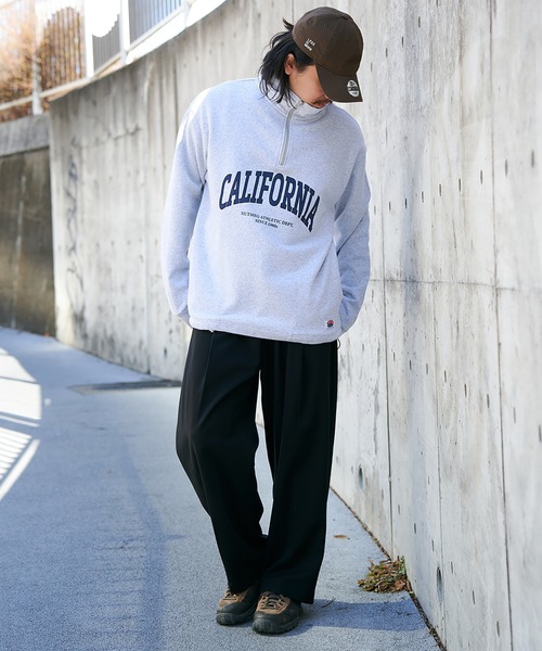 NO NEED（ノーニード）の「【NUTMEG】CaliforniaドロストハーフZIPスウェット（スウェット・メンズ・グレー/ネイビー/ブラック/チャコール・LL/M/L）」の12枚目の写真