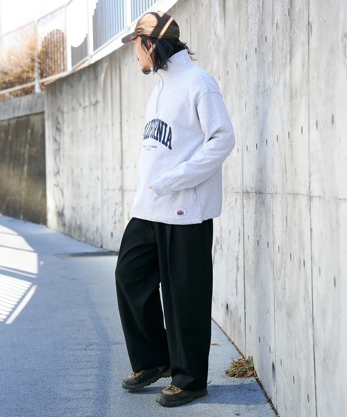 NO NEED（ノーニード）の「【NUTMEG】CaliforniaドロストハーフZIPスウェット（スウェット・メンズ・グレー/ネイビー/ブラック/チャコール・LL/M/L）」の10枚目の写真