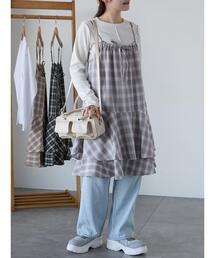 ehka sopo | オンブレチェックキャミワンピース(ワンピース)