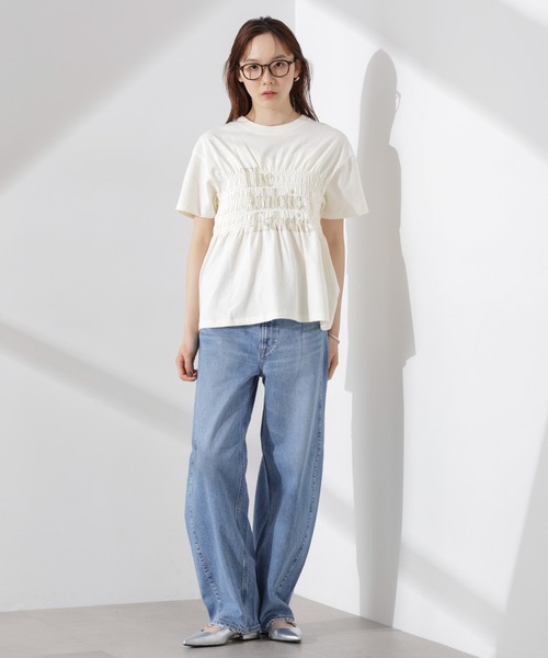 tシャツ RUSSELL ATHLETIC/別注 Jersey Shirring T レディース セール】RUSSELL ATHLETIC/別注 Jersey Shirring T（Tシャツ
