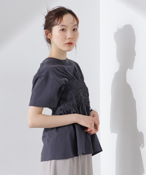 tシャツ RUSSELL ATHLETIC/別注 Jersey Shirring T レディース セール】RUSSELL ATHLETIC/別注 Jersey Shirring T（Tシャツ