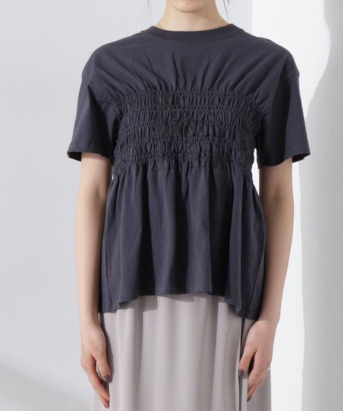 tシャツ RUSSELL ATHLETIC/別注 Jersey Shirring T レディース セール】RUSSELL ATHLETIC/別注 Jersey Shirring T（Tシャツ