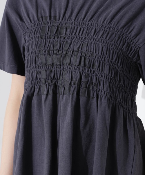 Russell Athletic（ラッセルアスレティック）の「RUSSELL ATHLETIC/別注 Jersey Shirring T（Tシャツ/カットソー・レディース・クリーム/チャコール/ブラウン・FREE）」の18枚目の写真