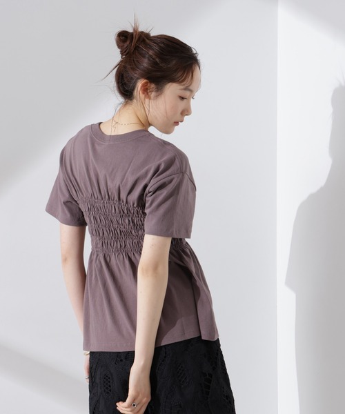 tシャツ RUSSELL ATHLETIC/別注 Jersey Shirring T レディース セール】RUSSELL ATHLETIC/別注 Jersey Shirring T（Tシャツ