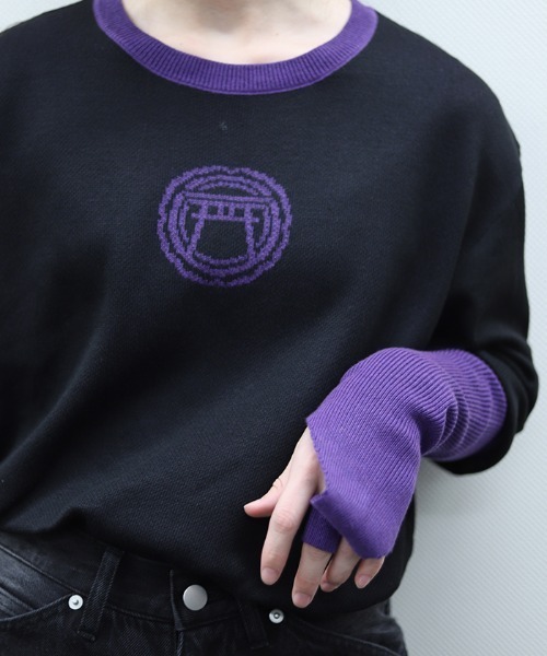 REZEN(リゼン)の「モチーフジャカード手甲風ニット(ニット/セーター・メンズ・その他1/その他2/レッドパープル/ローズ・X-LARGE/MEDIUM/LARGE)」の9枚目の写真