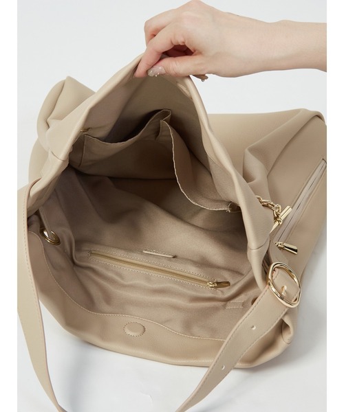 LOWELL things（ロウェル　シングス）の「【千葉由佳さん】コラボ HOBOトートバッグ（トートバッグ・レディース・ブラック/ライトベージュ・フリー）」の21枚目の写真