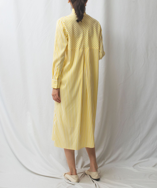 NARACAMICIE(ナラカミーチェ)の「【NARACAMICIE】ストライプシャツワンピース(ワンピース・レディース・ブルー/イエロー/グリーン・XL/M)」の6枚目の写真