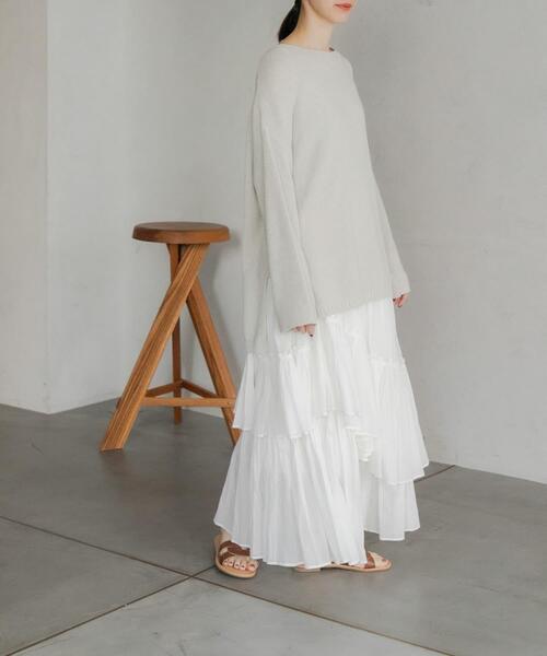 URBAN RESEARCH DOORS（アーバンリサーチドアーズ）の「ランダムティアードスカート（スカート・レディース・オフホワイト/ピンク系その他・MEDIUM）」の21枚目の写真