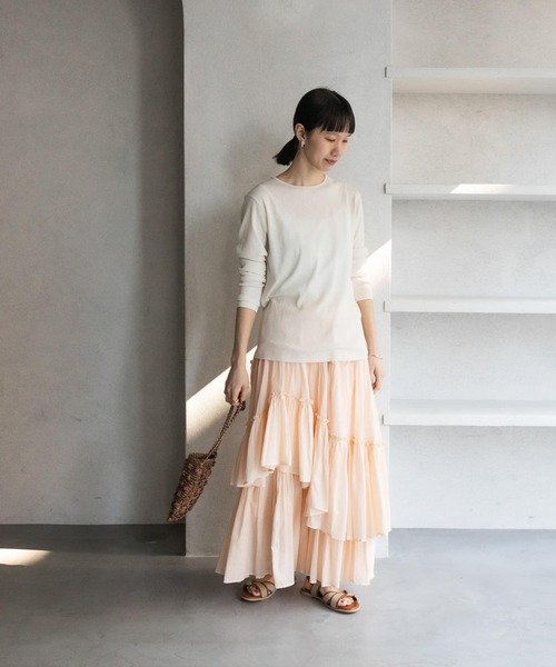 uni's room■2color ティアードスカートパンツ PT-SS25-17 インナーパンツ付き ティアード プリーツ[品番：AIKW0009551