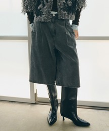 LA BELLE ETUDE | デニムタックハーフパンツ(デニムパンツ)