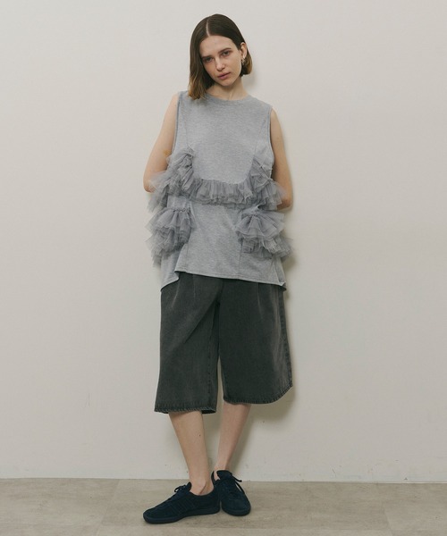 H BEAUTY&YOUTH デニムタックハーフパンツ H BEAUTY&YOUTH UNITED ARROWS（エイチビューティーアンドユース