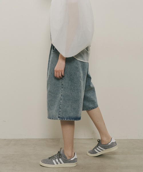 LA BELLE ETUDE（ラベルエチュード）の「デニムタックハーフパンツ（デニムパンツ・レディース・ブラック/ライトブルー/ブルー・0/1）」の19枚目の写真