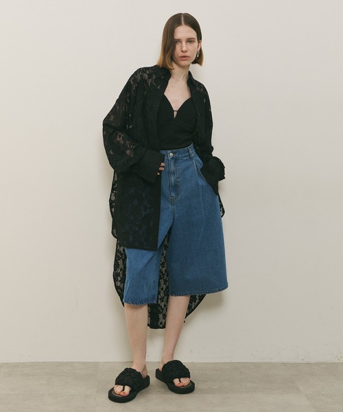 LA BELLE ETUDE（ラベルエチュード）の「デニムタックハーフパンツ（デニムパンツ・レディース・ブラック/ライトブルー/ブルー・0/1）」の17枚目の写真