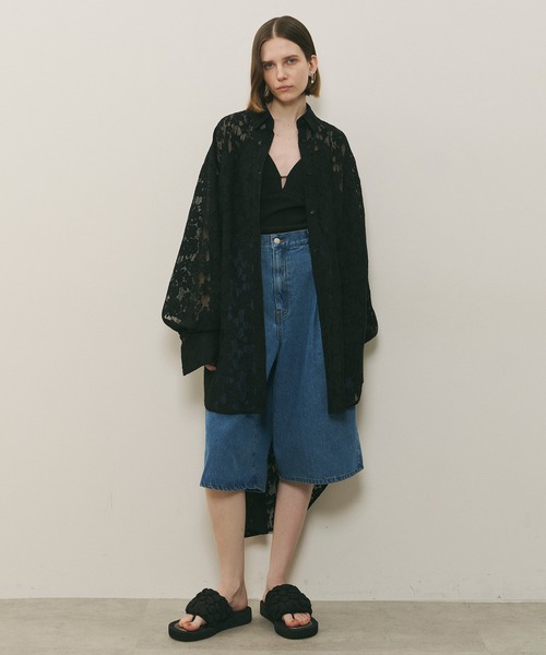 LA BELLE ETUDE（ラベルエチュード）の「デニムタックハーフパンツ（デニムパンツ・レディース・ブラック/ライトブルー/ブルー・0/1）」の14枚目の写真