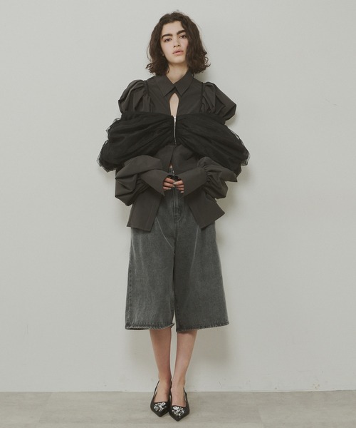 LA BELLE ETUDE（ラベルエチュード）の「デニムタックハーフパンツ（デニムパンツ・レディース・ブラック/ライトブルー/ブルー・0/1）」の11枚目の写真