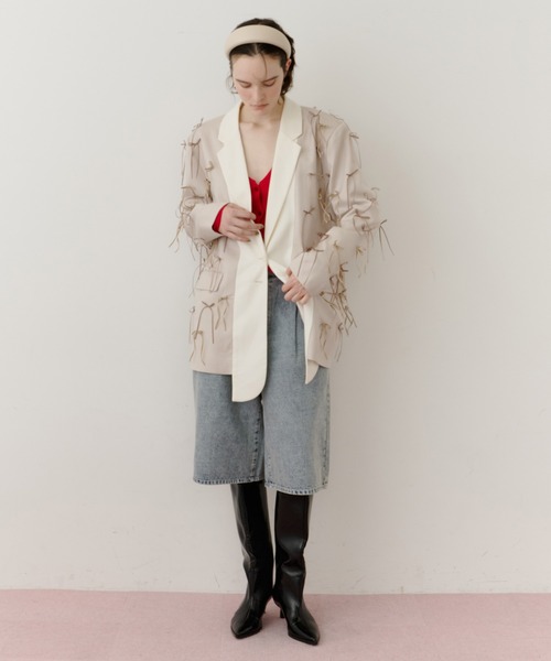 セール】デニムタックハーフパンツ（デニムパンツ）｜LA BELLE ETUDE