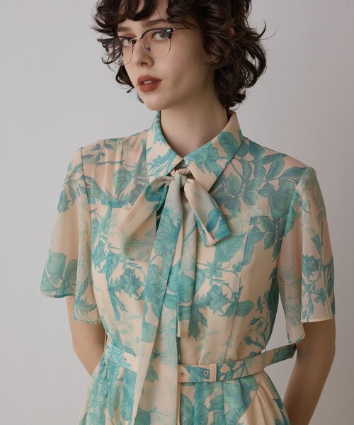 セール】シャドーフラワープリントワンピース（ワンピース）｜Diagram