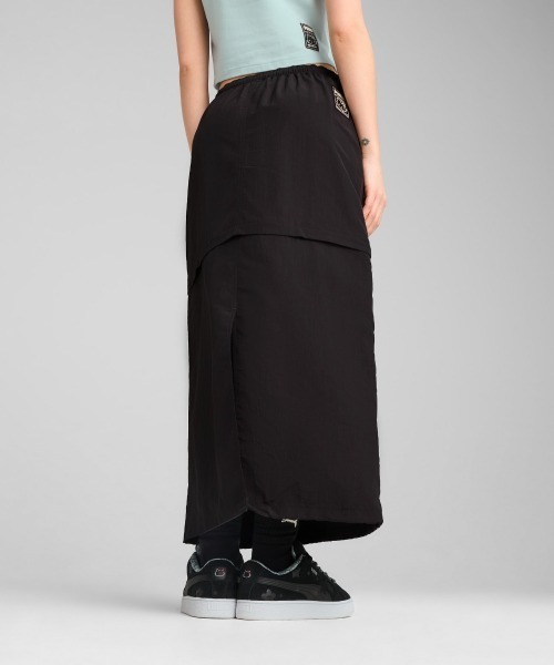 PUMA（プーマ）の「PUMA PUMA x HELLO KITTY & FRIENDS WOVEN MAXI SKIRT（プーマ x ハローキティアンドフレンズ ウーブン マキシスカート）（スカート・レディース・ブラック系/パープル系・SMALL/MEDIUM/LARGE）」の7枚目の写真