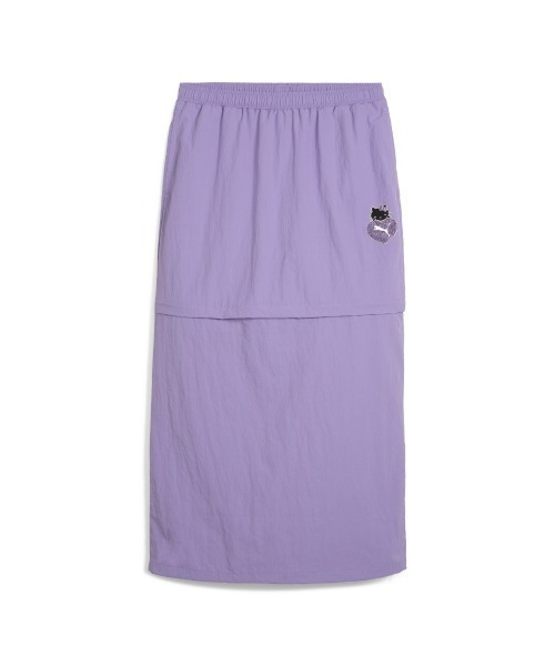 PUMA（プーマ）の「PUMA PUMA x HELLO KITTY & FRIENDS WOVEN MAXI SKIRT（プーマ x ハローキティアンドフレンズ ウーブン マキシスカート）（スカート・レディース・ブラック系/パープル系・SMALL/MEDIUM/LARGE）」の9枚目の写真