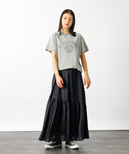 MICA&DEAL(マイカ&ディール)の「【MICA&DEAL/マイカアンドディール】ギャザースカート【WEB限定】(スカート・レディース・オフホワイト/ブラック・フリー)」の12枚目の写真
