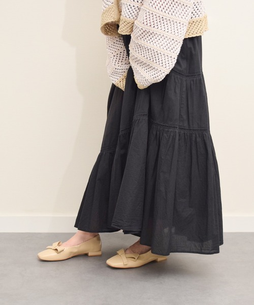 ANGEL ALARCON(アンヘルアラルコン)の「【ANGEL ALARCON】スクエアトウローヒールリボンパンプス(D51500)(パンプス・レディース・ブラック/ベージュ・36/37/38/39/35)」の11枚目の写真