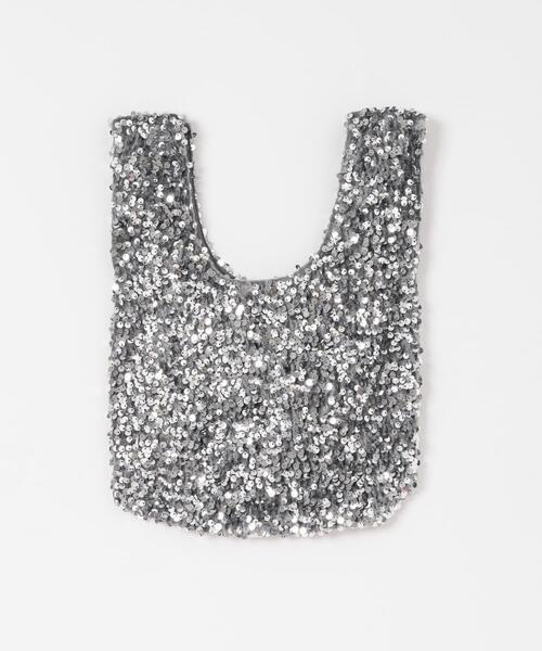 URBAN RESEARCH ROSSO WOMEN（アーバンリサーチ　ロッソ）の「troisiemechaco　スパンコールバッグ（ハンドバッグ・レディース・ブラック系その他/シルバー・FREE）」の3枚目の写真