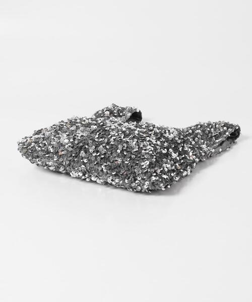 URBAN RESEARCH ROSSO WOMEN（アーバンリサーチ　ロッソ）の「troisiemechaco　スパンコールバッグ（ハンドバッグ・レディース・ブラック系その他/シルバー・FREE）」の4枚目の写真