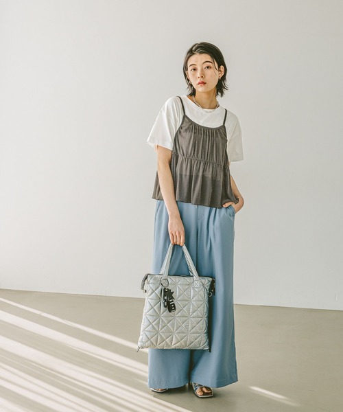 BAYFLOW（ベイフロー）の「[撥水加工・接触冷感・イージーケア・UVケア機能]RPワイドパンツ（その他パンツ・レディース・ブルー/グレイッシュベージュ/ブラック/イエロー・SMALL/MEDIUM）」の12枚目の写真