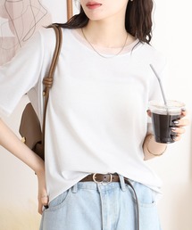 je crois soi チュール使い ラメ混フライスカットソー