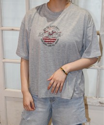 【Where's Wally/ウォーリーを探せ】天竺 刺繍/プリント WIDEシルエット 半袖Tシャツ