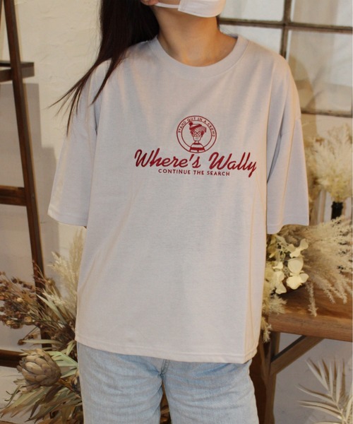 ALWAYS GOOD TIME（オルウェイズグッドタイム）の「【Where's Wally/ウォーリーを探せ】天竺 刺繍/プリント WIDEシルエット 半袖Tシャツ（Tシャツ/カットソー・レディース・オートミール/杢グレー/グリーン/グレー・M/L）」の13枚目の写真