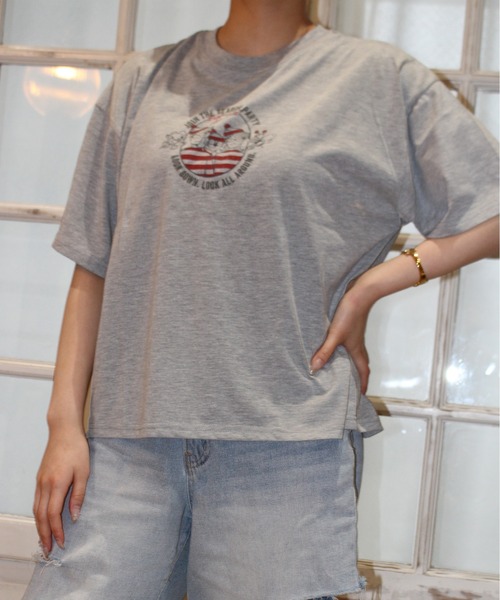 ALWAYS GOOD TIME（オルウェイズグッドタイム）の「【Where's Wally/ウォーリーを探せ】天竺 刺繍/プリント WIDEシルエット 半袖Tシャツ（Tシャツ/カットソー・レディース・オートミール/杢グレー/グリーン/グレー・M/L）」の10枚目の写真