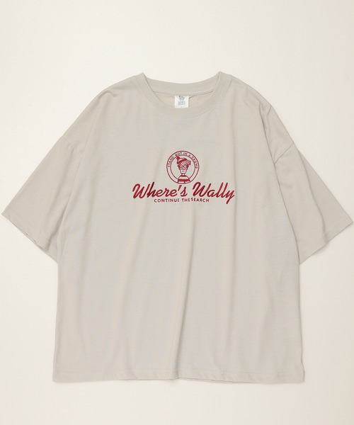 ALWAYS GOOD TIME（オルウェイズグッドタイム）の「【Where's Wally/ウォーリーを探せ】天竺 刺繍/プリント WIDEシルエット 半袖Tシャツ（Tシャツ/カットソー・レディース・オートミール/杢グレー/グリーン/グレー・M/L）」の14枚目の写真