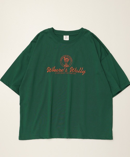 ALWAYS GOOD TIME（オルウェイズグッドタイム）の「【Where's Wally/ウォーリーを探せ】天竺 刺繍/プリント WIDEシルエット 半袖Tシャツ（Tシャツ/カットソー・レディース・オートミール/杢グレー/グリーン/グレー・M/L）」の20枚目の写真