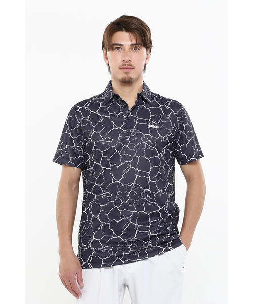 【PING APPAREL】総柄プリント 半袖ポロシャツ ＜PERFORMANCE＞ (MENS)