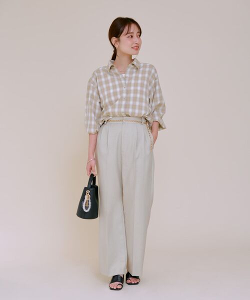 セール】2wayカシュクールチェックシャツ 【低身長・小柄女性