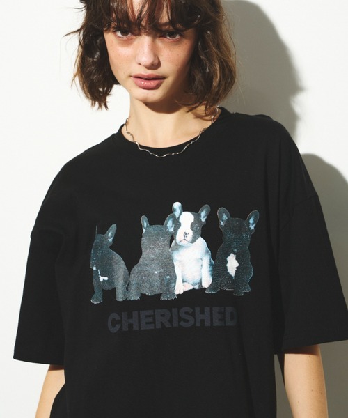 Unitage(ユニテージ)の「ブルTEE(Tシャツ/カットソー・レディース・ブラック/ホワイト・FREE)」の3枚目の写真