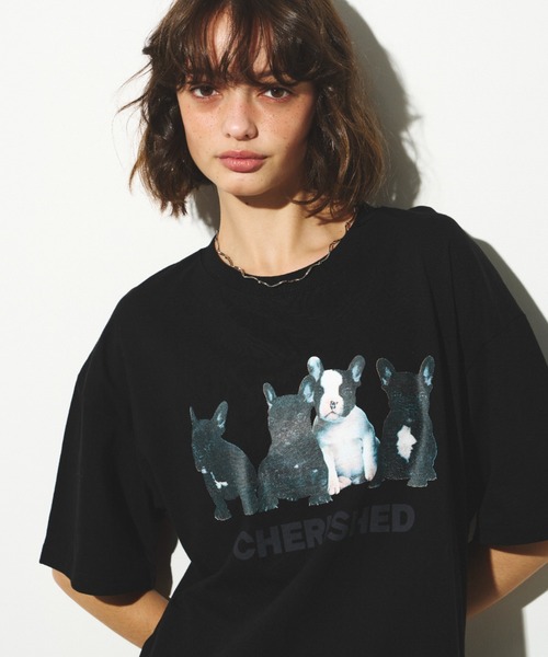 Unitage(ユニテージ)の「ブルTEE(Tシャツ/カットソー・レディース・ブラック/ホワイト・FREE)」の6枚目の写真